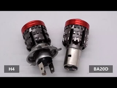 소매 슈퍼 밝은 오토바이 전등 H4 BA20D LED 저/고등등 천사 눈 악마 눈 빛