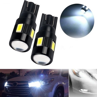 T10 5630 6 SMD 비극성도 주도하는 카측 전구류는 주도하는 전구 DC 12V를 변경했습니다