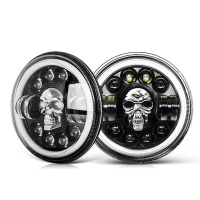 주문 하레이 루아얄 엔필드 12000lm을 위한 7Inch 라운드 오토바이 엘이디 전조등 online manufacture