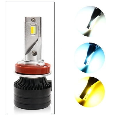 차 머리 광 LED H11 3원색 엘이디 전조등  자동차 앞광  안개등 12-36V 수정된 램프