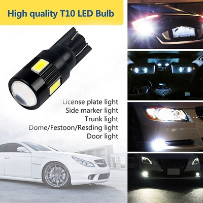 T10 5630 6 SMD 비극성도 주도하는 카측 전구류는 주도하는 전구 DC 12V를 변경했습니다