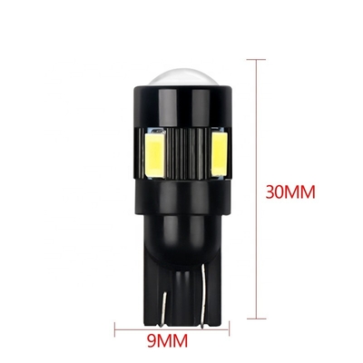 T10 5630 6 SMD 비극성도 주도하는 카측 전구류는 주도하는 전구 DC 12V를 변경했습니다