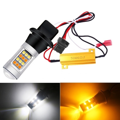 2835 42SMD 이중색은 제동등 턴 시그널 7440 T20  CANBUS가 스트로보인 것 방지하도록 유도했습니다