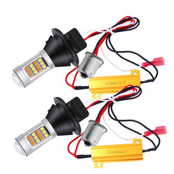 2835 42SMD 이중색은 제동등 턴 시그널 7440 T20  CANBUS가 스트로보인 것 방지하도록 유도했습니다