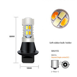 5630 20SMD 주도하는 턴 시그널 전구 이중색 7440 T20 BA15S 1156 BAU15S