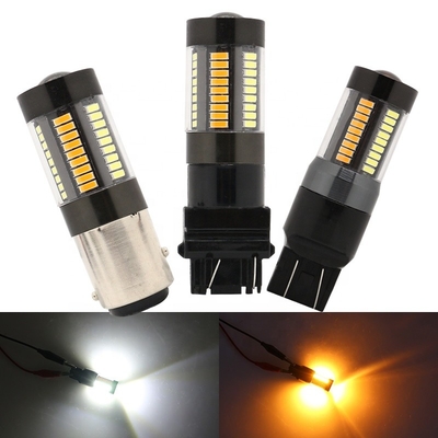 LED 브레이크 턴 신호등 1157년 3157 7443 4014 66SMD 듀얼 하얀 컬러 노랑 12V 스위치백