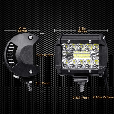 알루미늄 합금 LED 운전 조명 10-30V 차량용 LED 조명 막