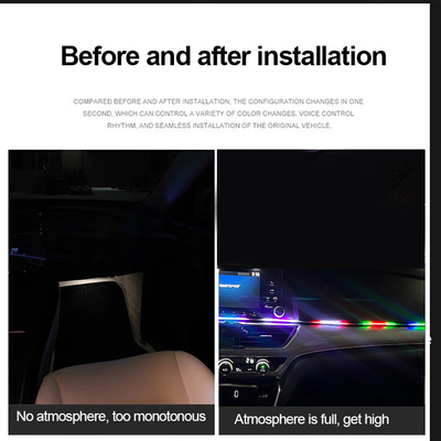 DC5V-12V RGB LED 자동차 실내 장식 분위기 가벼운 아크릴 APP 제어 숨겨진 스타일