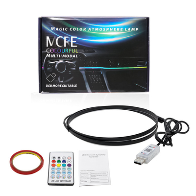 DC5V-12V RGB LED 자동차 실내 장식 분위기 가벼운 아크릴 APP 제어 숨겨진 스타일