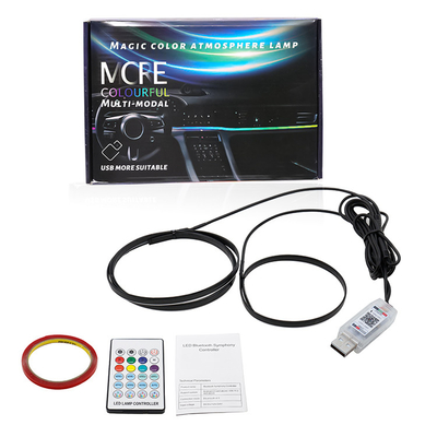 DC5V-12V RGB LED 자동차 실내 장식 분위기 가벼운 아크릴 APP 제어 숨겨진 스타일