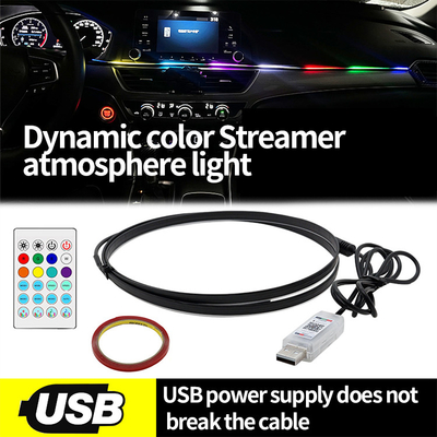 DC5V-12V RGB LED 자동차 실내 장식 분위기 가벼운 아크릴 APP 제어 숨겨진 스타일