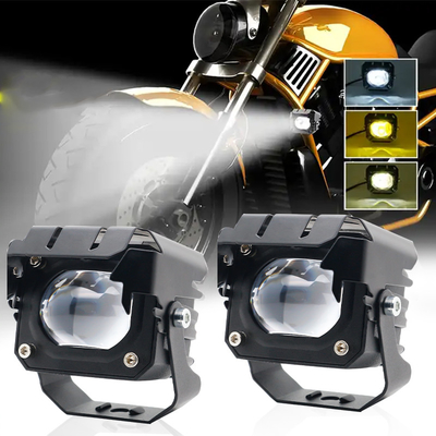 12-80V 앰버 3570 LED 듀얼 컬러 LED 작업등 오토바이용 30-60W 오프로드 운전등