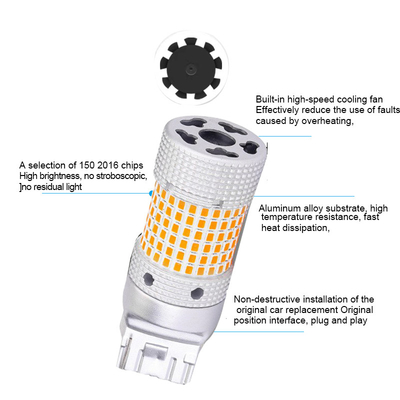 자동차 LED 회전 신호 Canbus 안개등 2016 칩 150 SMD 1156/1157/7440 LED