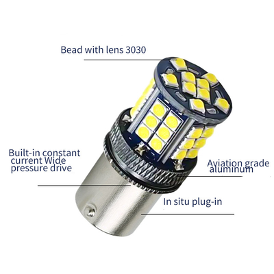 알루미늄 합금 LED 회전 신호 표시기 3030 39 SMD 12v 1156 BA15S 1157 BAY15D T20 T25 자동차 회전 신호