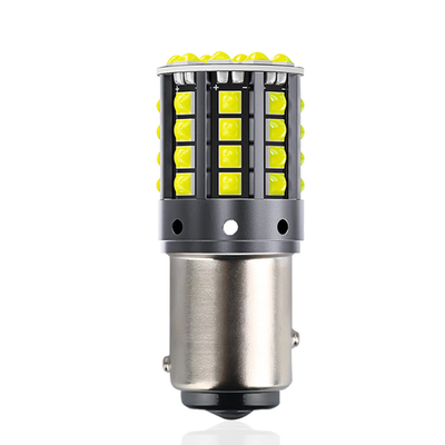 흰 알루미늄 합금 LED 회전 신호 1156 1157 T20 3030 44SMD 역전등 12V 24V