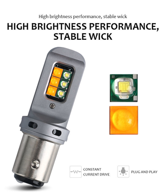 장수 5W LED 브레이크 턴 신호등 1156 유니버설 12smd LED 전구 1156 P21W BA15S PY21W 3157 7443 Canbus