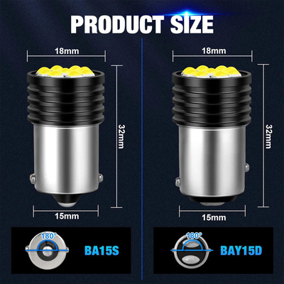 1157 BAY15D LED P21/5W 1156 BA15S P21W LED 램프 9 SMD 3030 R5W R10W 자동차 역전등 브레이크 테일 램프