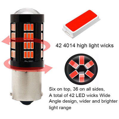 1157 1156 4014 66 SMD LED 브레이크 라이트 자동차 역전용 내부 LED 전구 자동차 캔버스