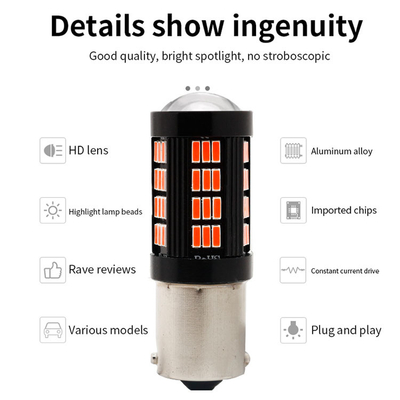 1157 1156 4014 66 SMD LED 브레이크 라이트 자동차 역전용 내부 LED 전구 자동차 캔버스