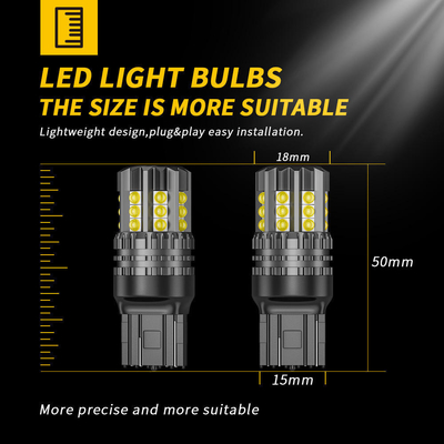 흰색 LED 자동차 턴 신호등 오토 12V 24V 2835 45SMD 1156 1157 T25 3156 3157 T20 7440 7443 Canbus 전구 자동차 LED