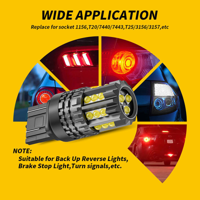 흰색 LED 자동차 턴 신호등 오토 12V 24V 2835 45SMD 1156 1157 T25 3156 3157 T20 7440 7443 Canbus 전구 자동차 LED