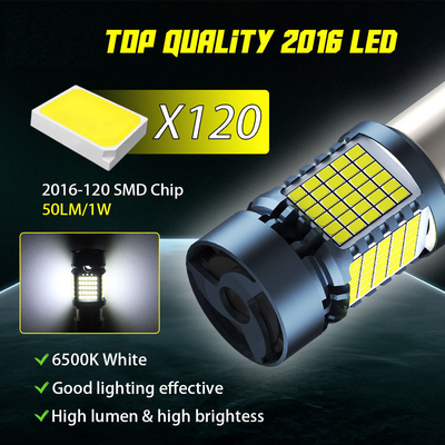 캔버스와 함께 LED 전구 2016 120SMD T20 1156 1157 3156 3157 팬 자동 램프와 함께 LED 턴 신호 브레이크 라이트