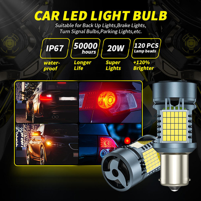 캔버스와 함께 LED 전구 2016 120SMD T20 1156 1157 3156 3157 팬 자동 램프와 함께 LED 턴 신호 브레이크 라이트