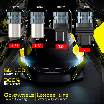 100% 캔버스 Bau15S Ba15S T25 1156 LED 전구 900Lm 3030 칩 6LED 12V 브레이크 턴 신호등 6W