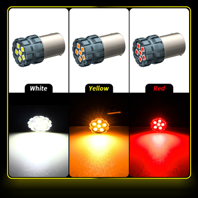 100% 캔버스 Bau15S Ba15S T25 1156 LED 전구 900Lm 3030 칩 6LED 12V 브레이크 턴 신호등 6W