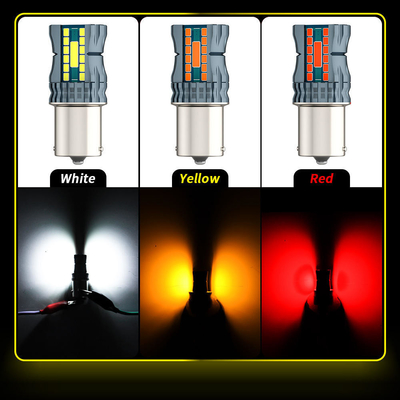 방수 12V 1156 3030 24LED+2COB 브레이크 턴 신호등 3156 듀얼 컬러 LED 전구