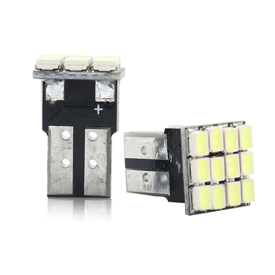 전력 9W LED 전구 방수 IP67 360도 자동차 등불 12v T10 12SMD 1206 3020 읽기 등불 면허판
