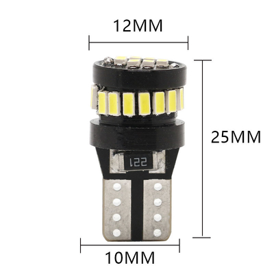3014 LED 칩 자동차 전구 백광 360도 빔 각 T10 3014 24smd 일정한 전류 밝은 LED 전구