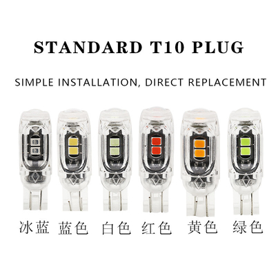 360도 LED 전구 자동차 면허판 빛 T10 2835 3030 5smd LED 하이라이트 5W5 비극적 작은 너비 램프