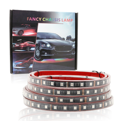 자동차 LED 내부 조명 다채로운 원격 제어 유연 ABS 12V 자동차 LED 스트립 조명