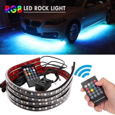 자동차 LED 내부 조명 다채로운 원격 제어 유연 ABS 12V 자동차 LED 스트립 조명