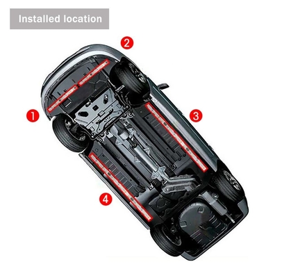 자동차 LED 내부 조명 다채로운 원격 제어 유연 ABS 12V 자동차 LED 스트립 조명