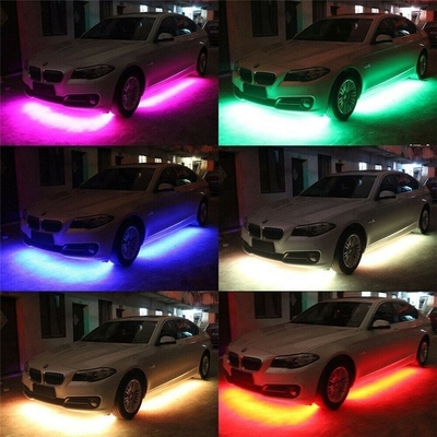 자동차 LED 내부 조명 다채로운 원격 제어 유연 ABS 12V 자동차 LED 스트립 조명