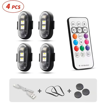 RGB 컬러 LED 자동차 내부 대기 조명 마이크로 USB IP67 무선 원격 제어