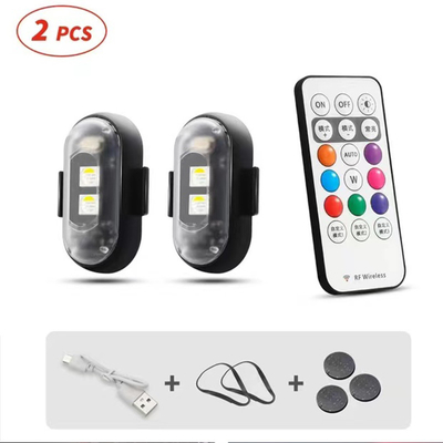 RGB 컬러 LED 자동차 내부 대기 조명 마이크로 USB IP67 무선 원격 제어
