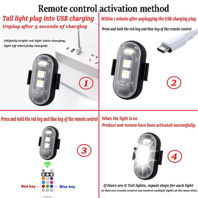 RGB 컬러 LED 자동차 내부 대기 조명 마이크로 USB IP67 무선 원격 제어