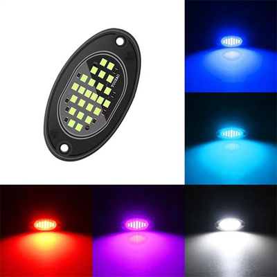 12V 방수 체스 라이트 2835 LED 단일 색 순백 24 LED 로크 라이트 트럭 쥬프 ATV UTV 오프로드 광