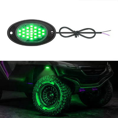 12V 방수 체스 라이트 2835 LED 단일 색 순백 24 LED 로크 라이트 트럭 쥬프 ATV UTV 오프로드 광