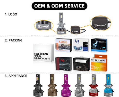 O3 12V 55W 12000 루멘 자동차 엘이디 전조등 H1 H3 H4 H7 H11 9005 9006개 D2H 엘이디 전조등 전구