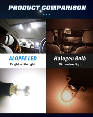 194 자동차 LED 라이트 전구 6500K는 T10 SMD 5050 칩을 억지로 밀어넣습니다