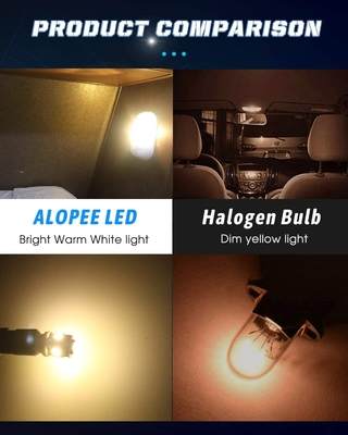 194 자동차 LED 라이트 전구 6500K는 T10 SMD 5050 칩을 억지로 밀어넣습니다