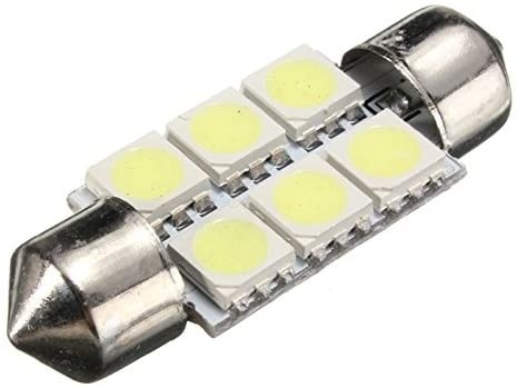 커튼 C5W 5050 6SMD LED 차 실내등 램프 전구 돔 청백색 DC 12V 31 밀리미터 36 밀리미터 39 밀리미터 41 밀리미터