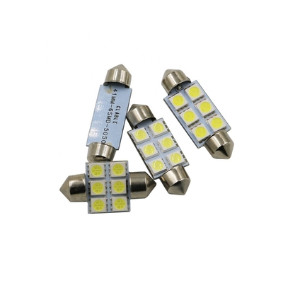커튼 C5W 5050 6SMD LED 차 실내등 램프 전구 돔 청백색 DC 12V 31 밀리미터 36 밀리미터 39 밀리미터 41 밀리미터