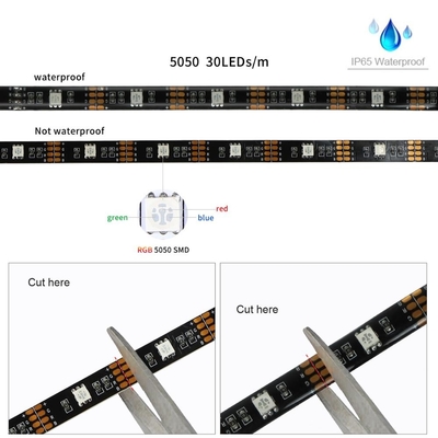 USB 차량 헤드라이트는 단접관 소개 SMD에게 탄력적인 5050 RGB 화려한 DC 5V를 보내게 했습니다